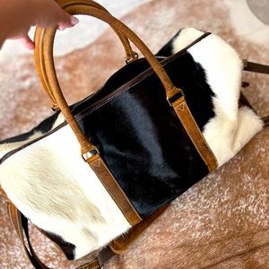 Cowhide carryon bag